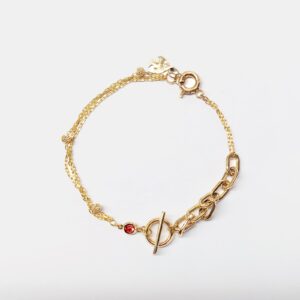 دستبند دایره خط و نگین