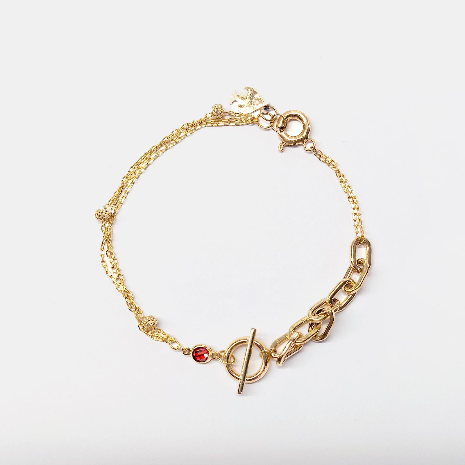 دستبند دایره خط و نگین