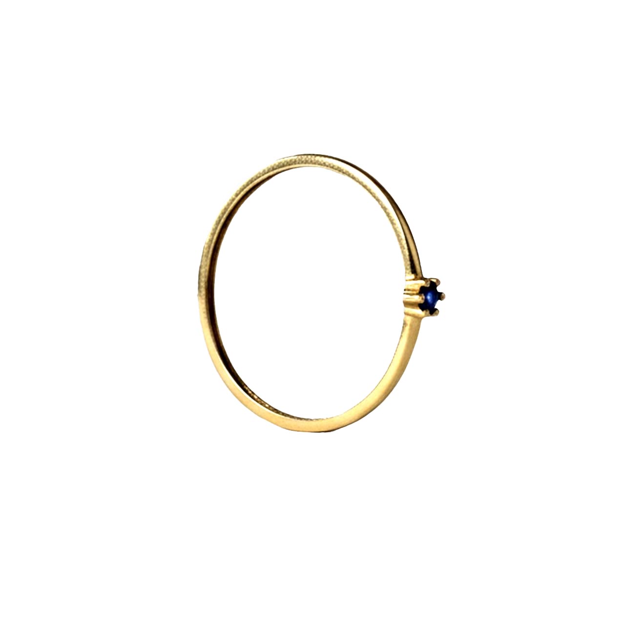 انگشتر طلا تک نگین سرمه‌ ای