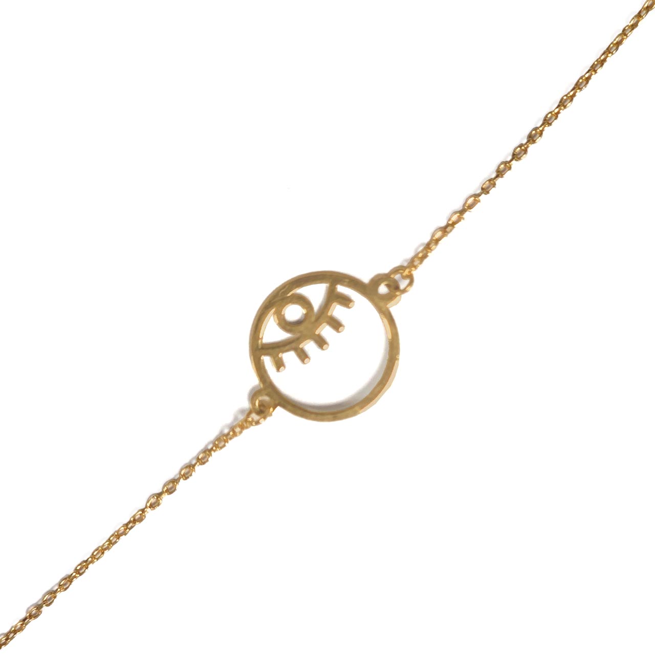 دستبند طلا چشم تخت دایره