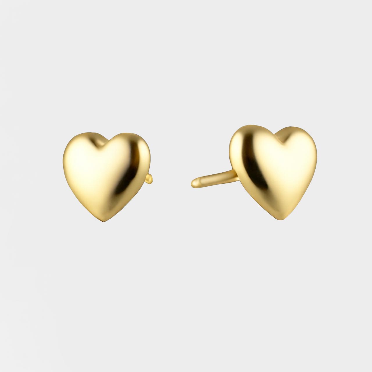 گوشواره طلا مدل قلب برجسته