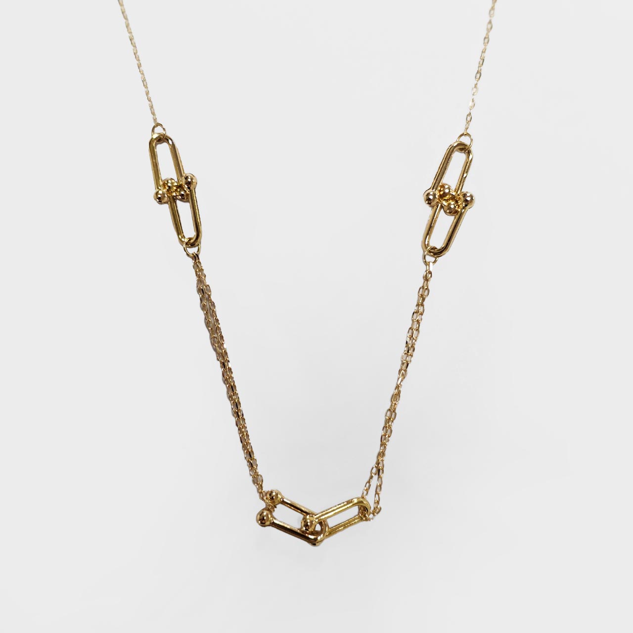 گردنبند ترکیبی زنجیر و تیفانی