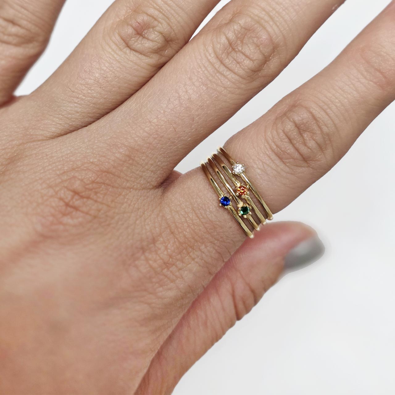 انگشتر تک نگین سبز