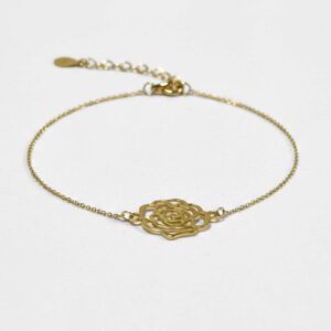 دستبند طلای طرح گل