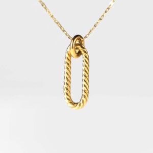 آویز طلای بیضی