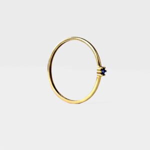 انگشتر تک نگین سرمه‌ای