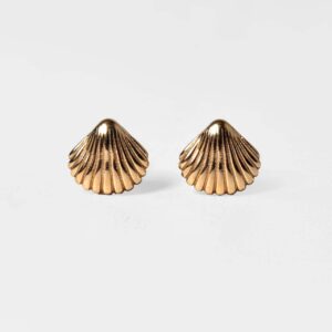 گوشواره میخی مدل صدف