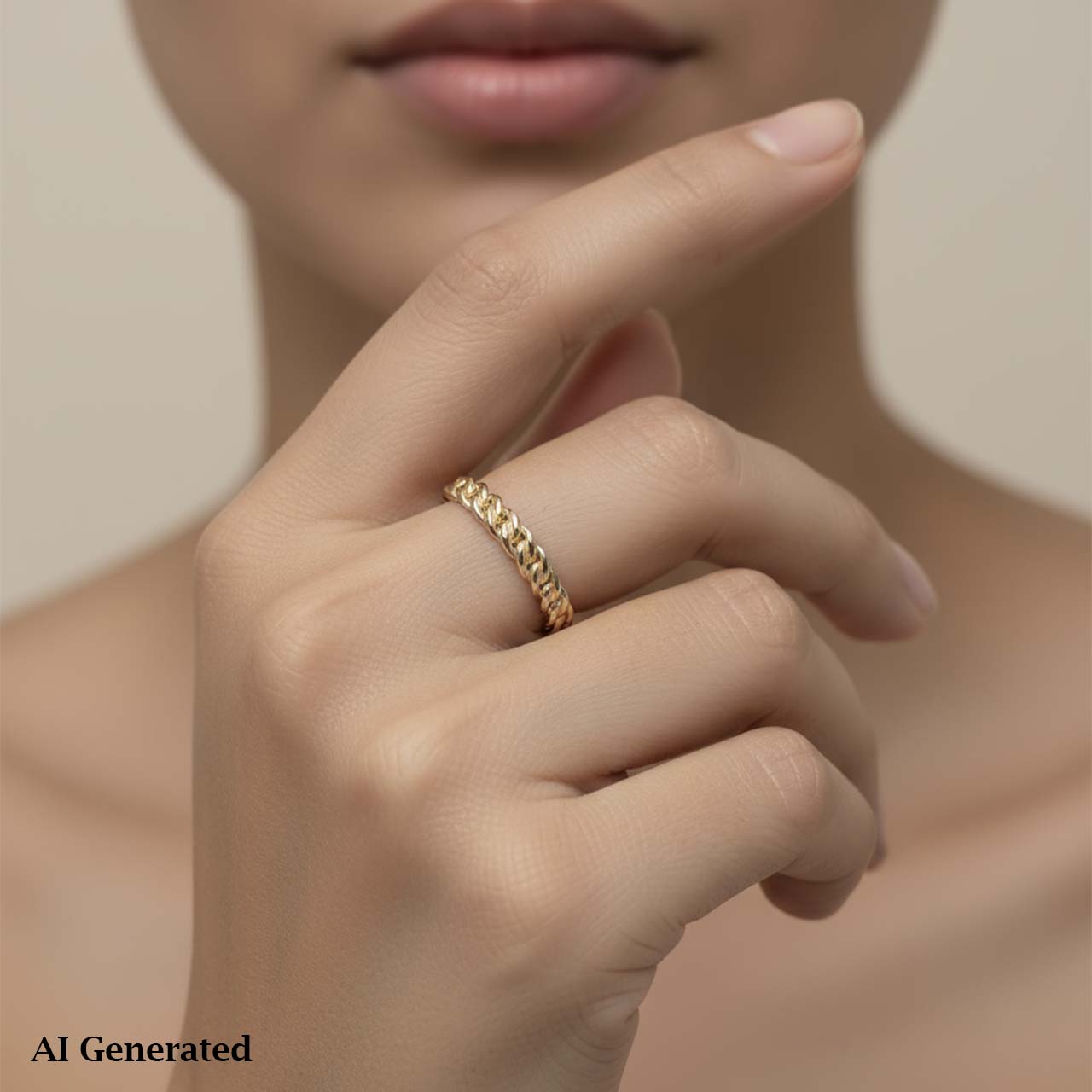 انگشتر کارتیه مدل زنجیری