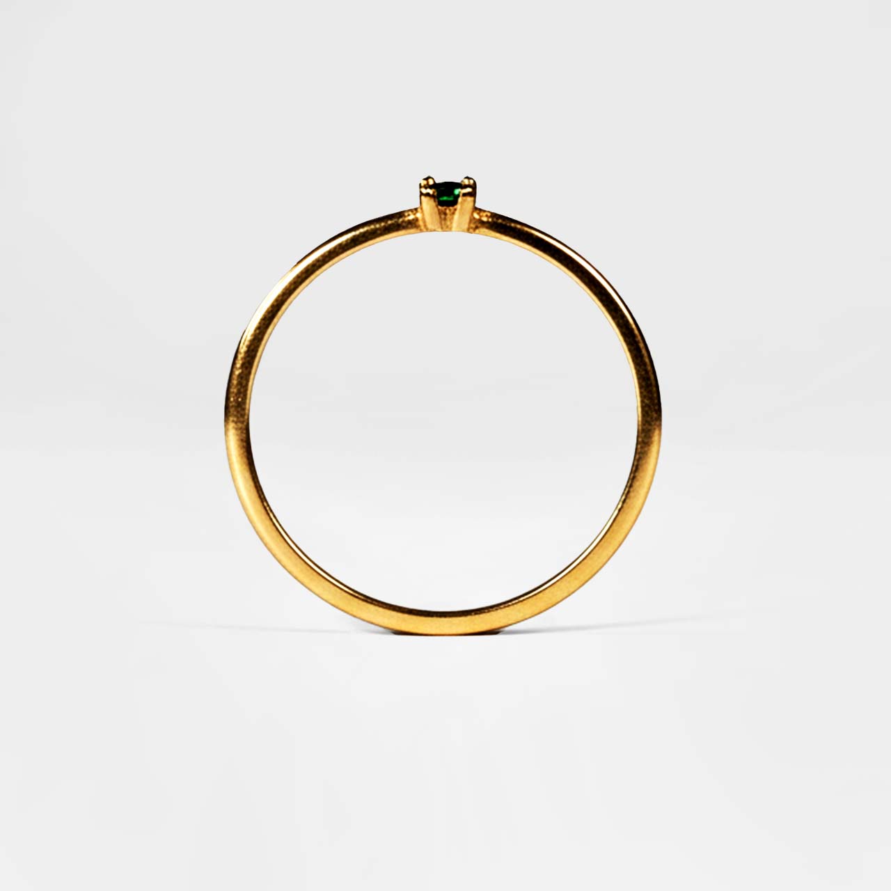 انگشتر تک نگین سبز