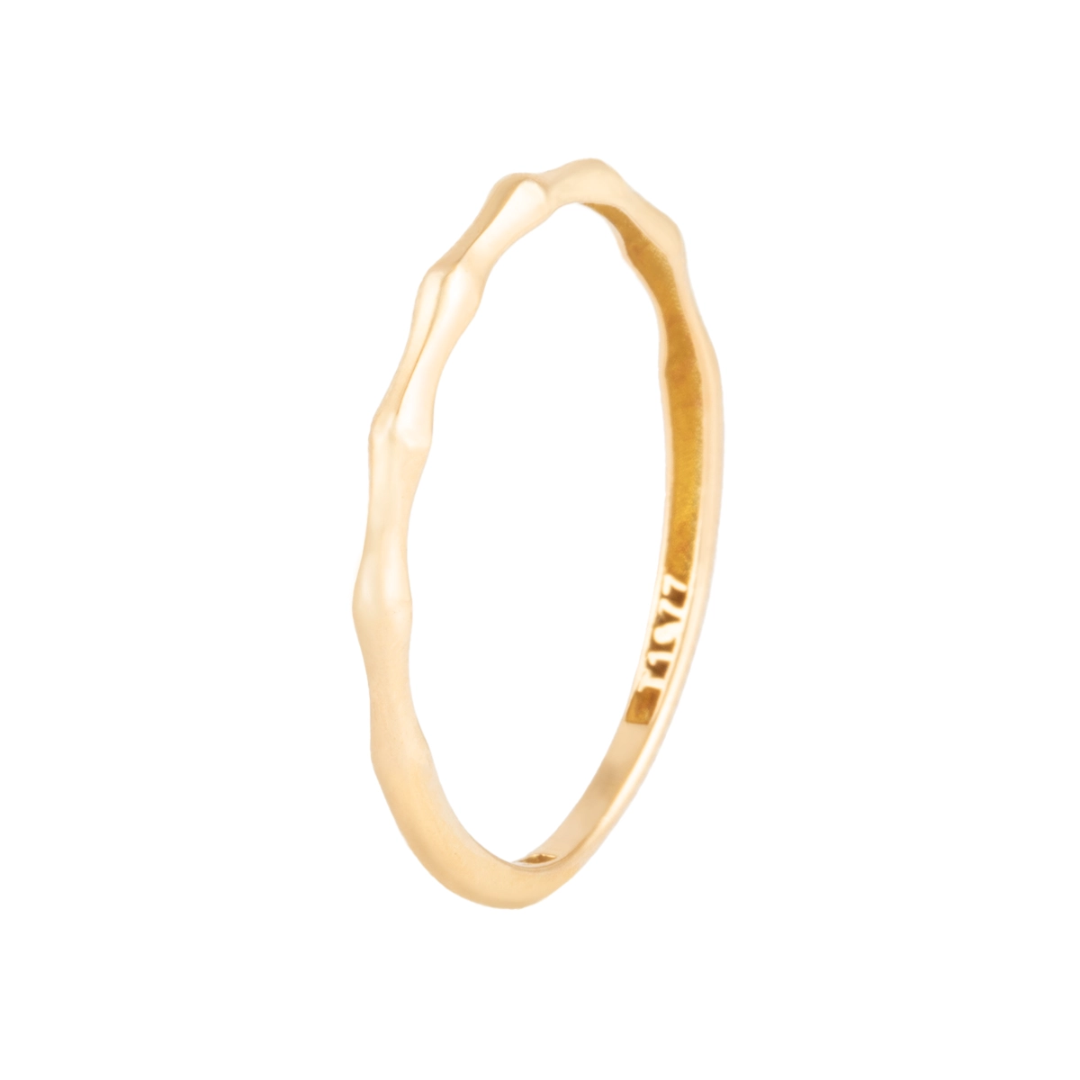 انگشتر طلا مینیمال بامبو