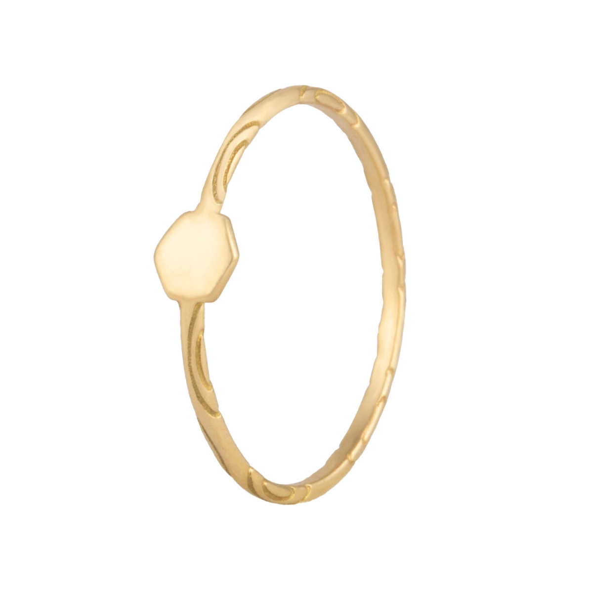 انگشتر طلا مینیمال هگزا ماد