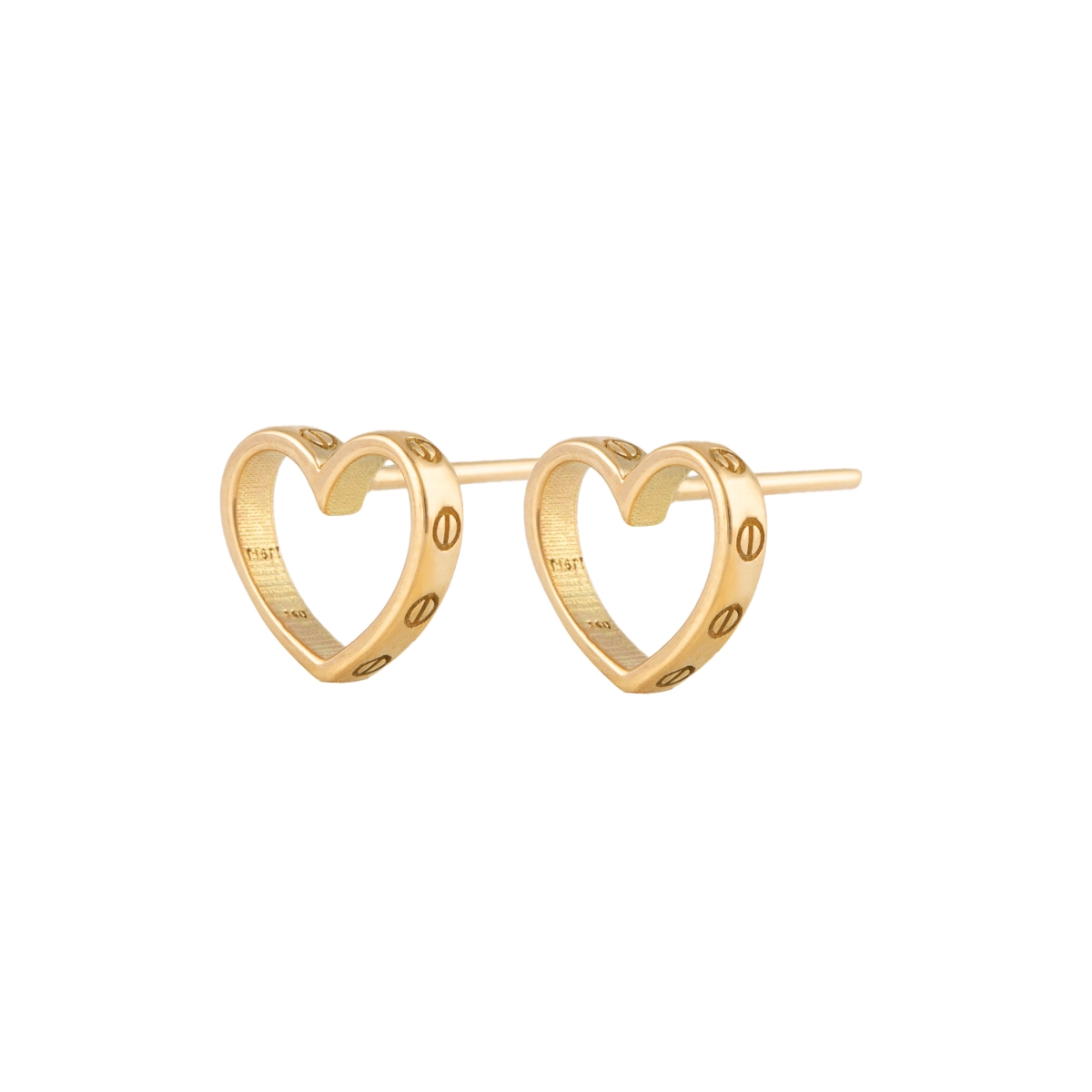 گوشواره کارتیه میخی لاو تو خالی