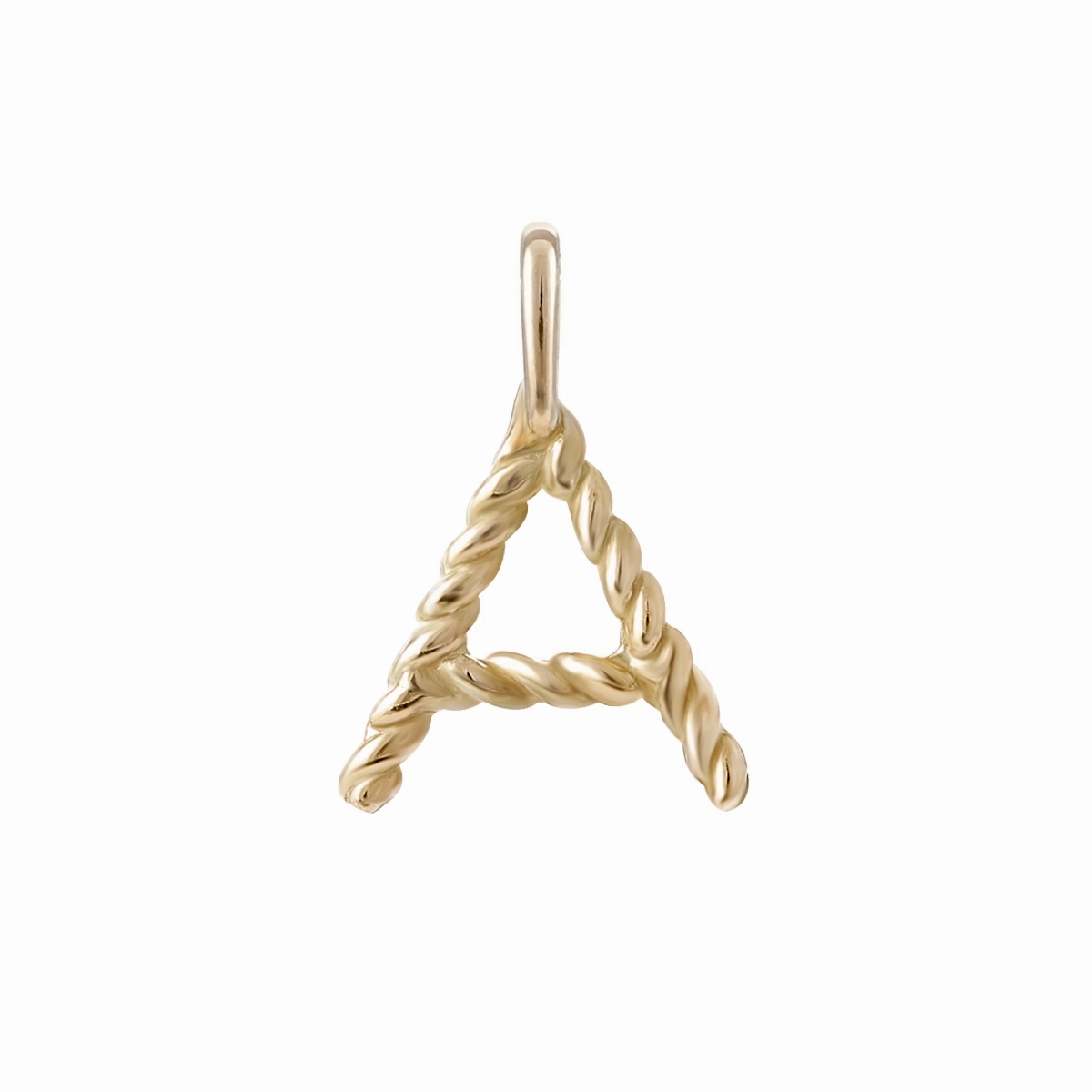 آویز گردنبند طلا حرف A پیچی