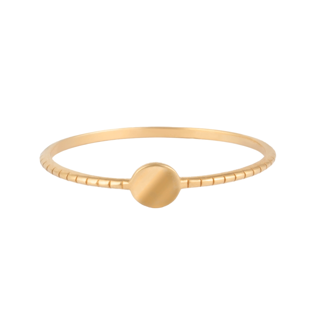 انگشتر طلا دایره راه راه