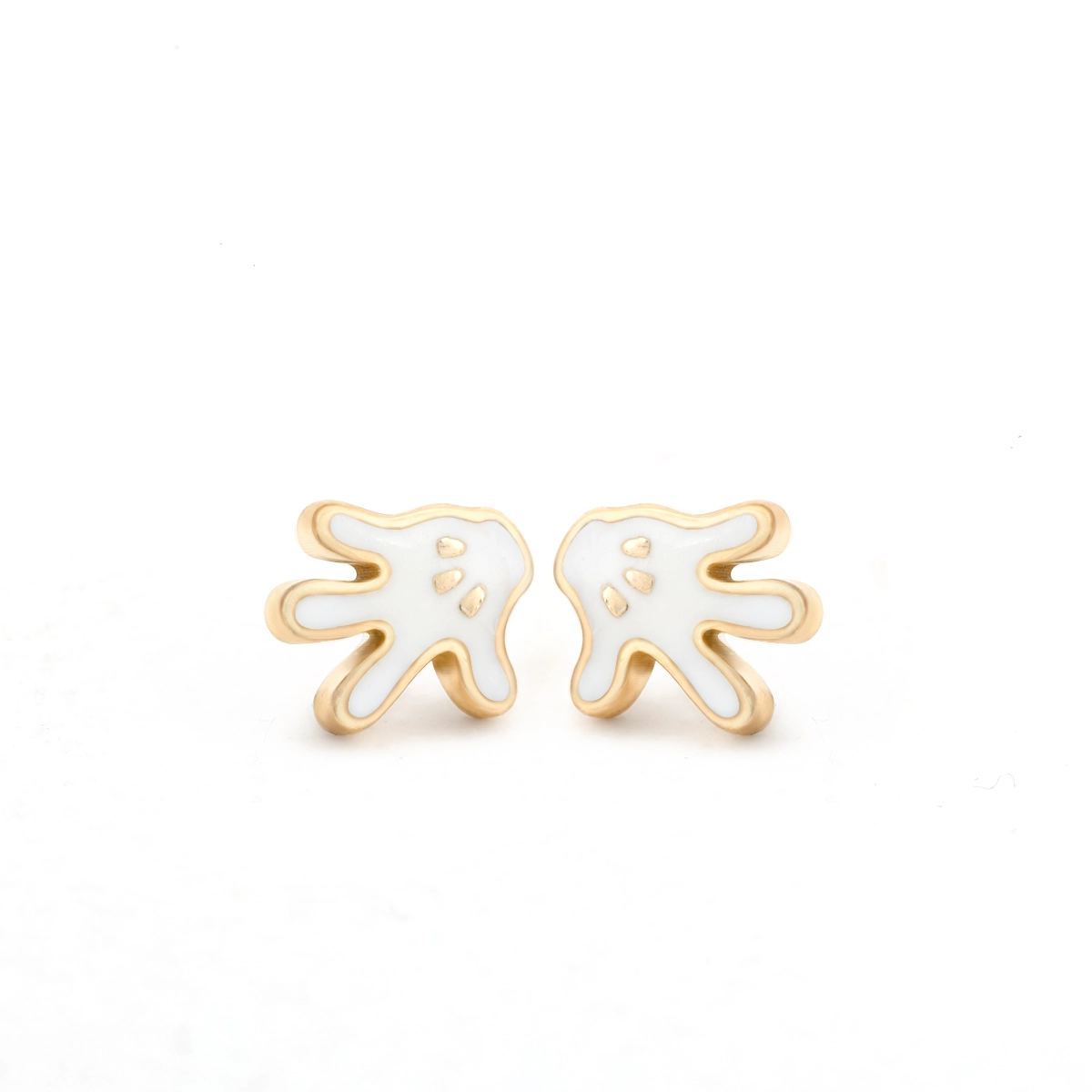 گوشواره طلا میخی دستکش میکی