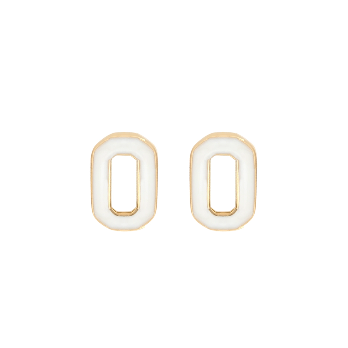 گوشواره طلا میخی اکتان سفید