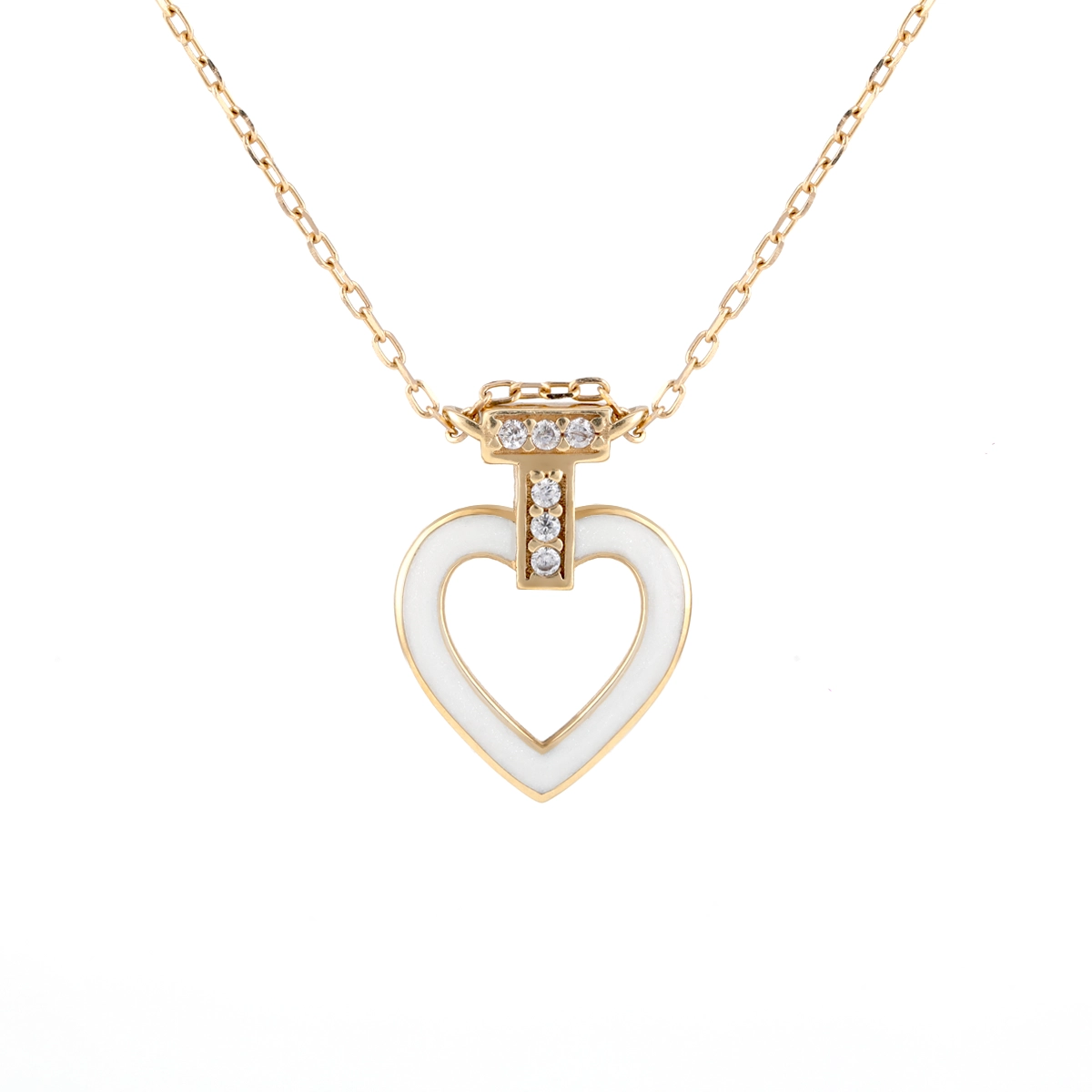 گردنبند طلا فرد سفید