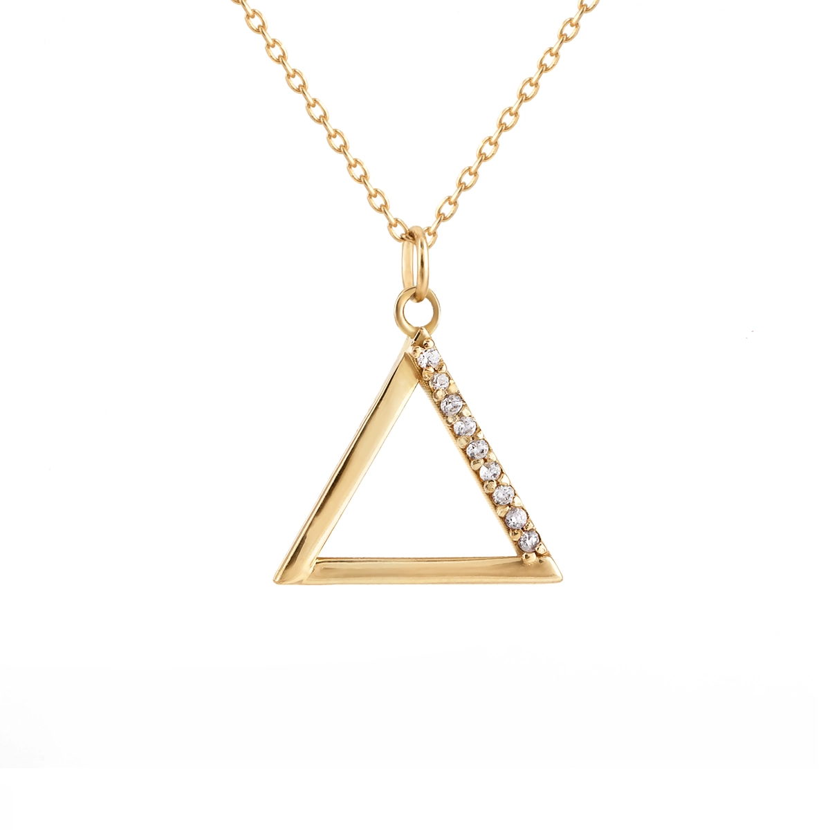 گردنبند طلا مثلت اوریگامی