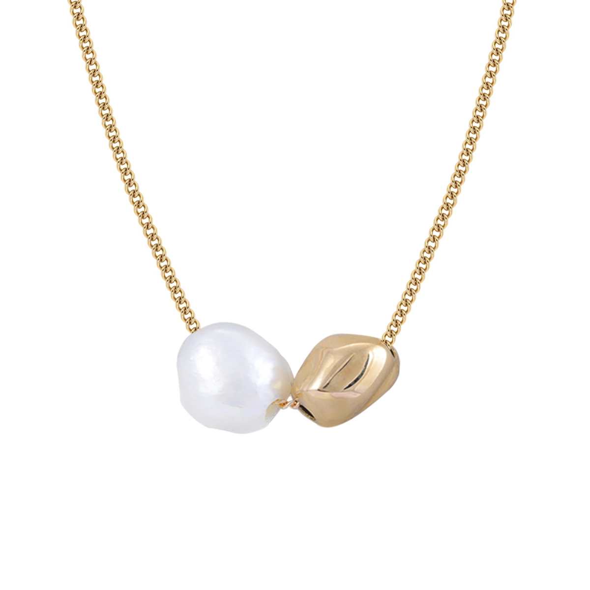 گردنبند طلا باروک مروارید سفید