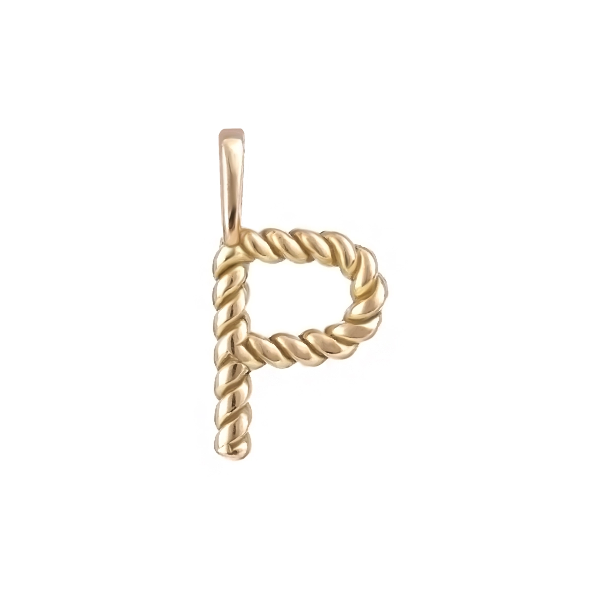 آویز گردنبند طلا حرف P پیچی