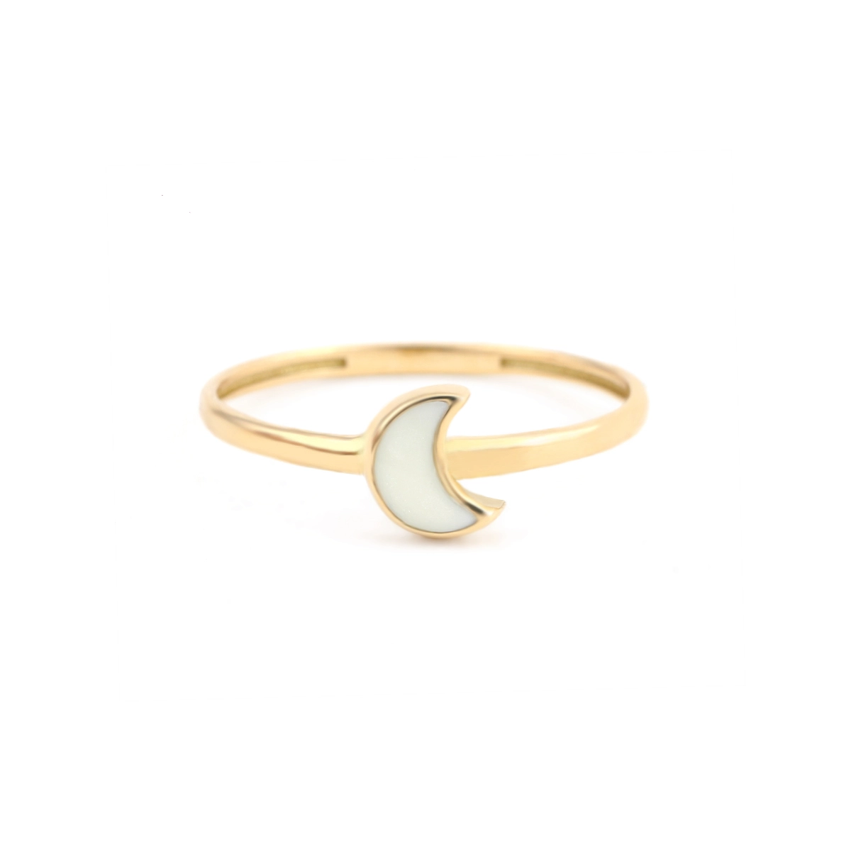 انگشتر طلا هلنا ماه سفید