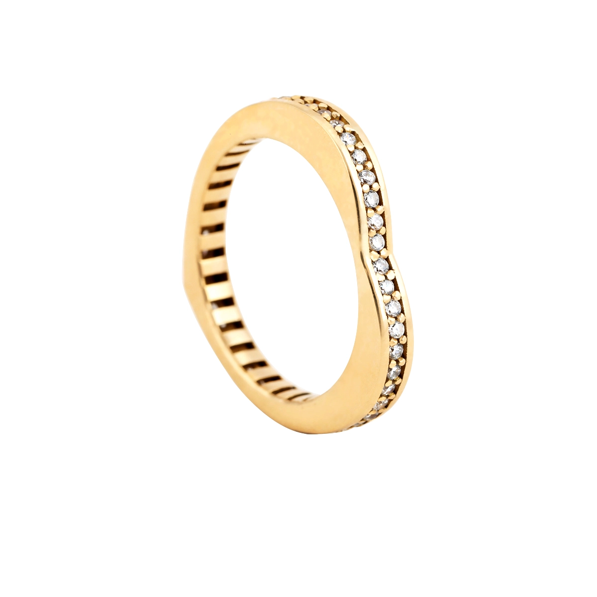 انگشتر طلا ظریف پیپا سنگی