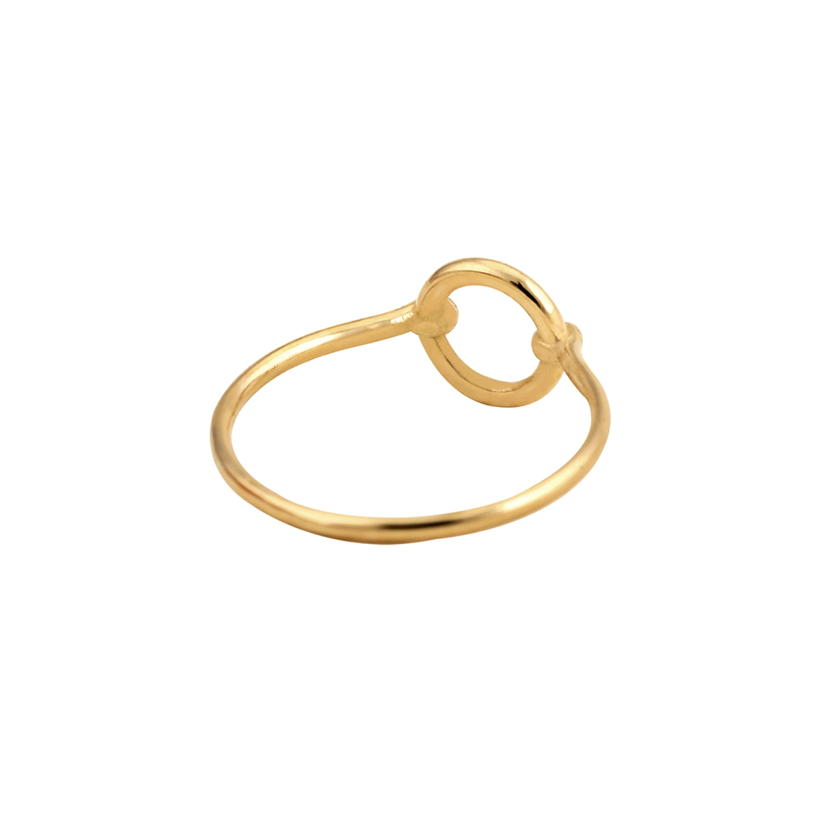 انگشتر طلا ظریف رخ دایره