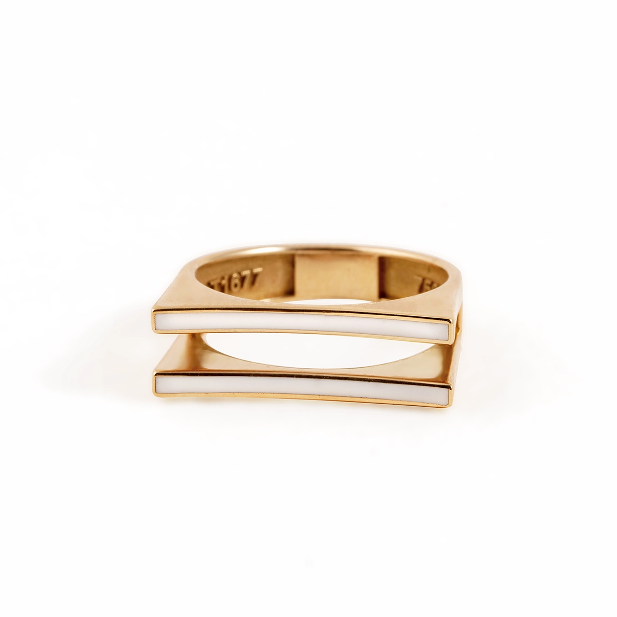 انگشتر طلا پینکی همراز سفید