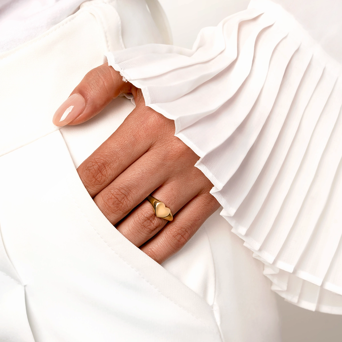 انگشتر طلا پینکی میرور قلب