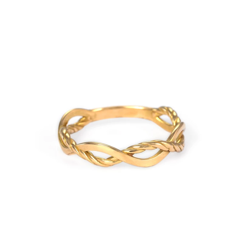 انگشتر طلا ظریف بافت