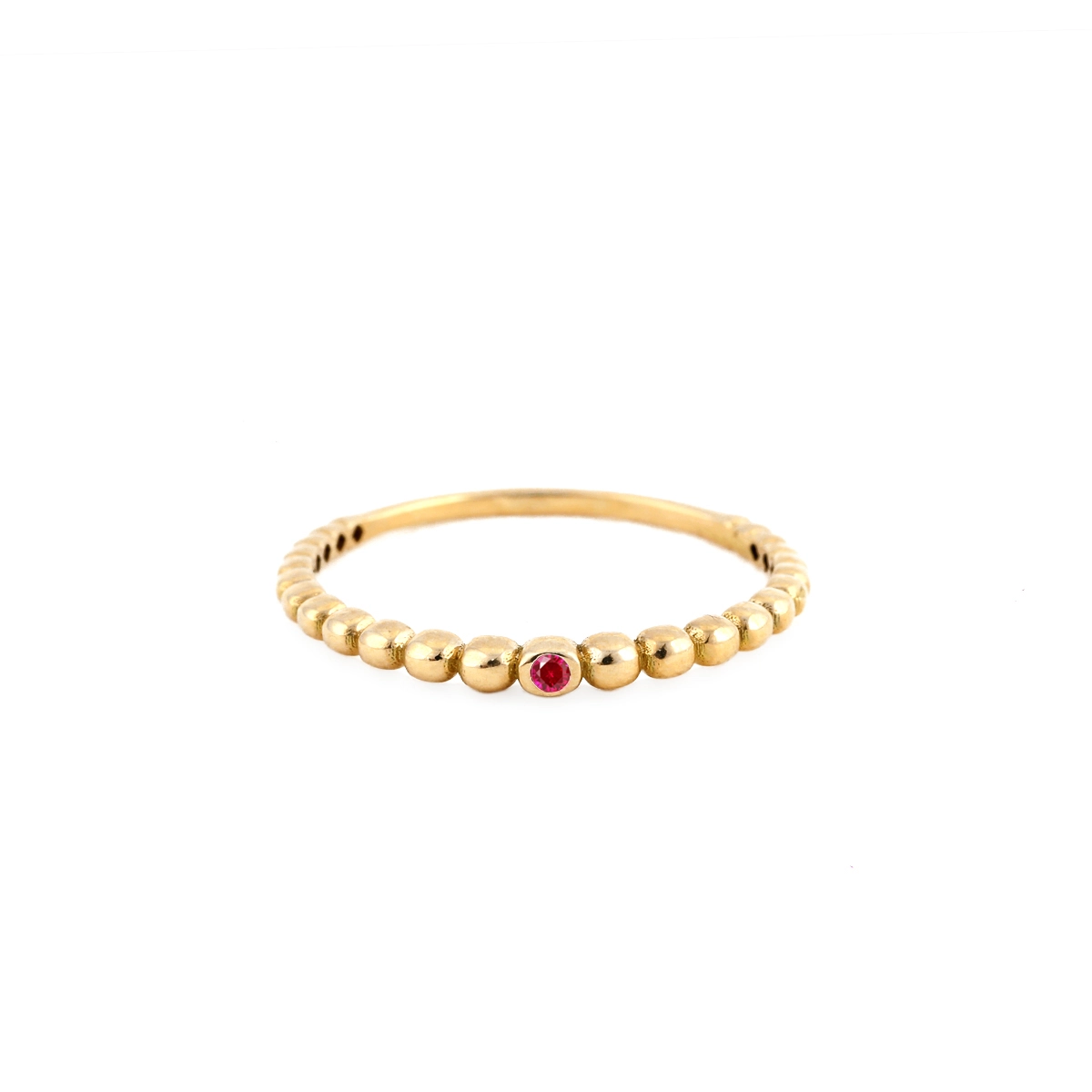 انگشتر طلا لانا باریک قرمز