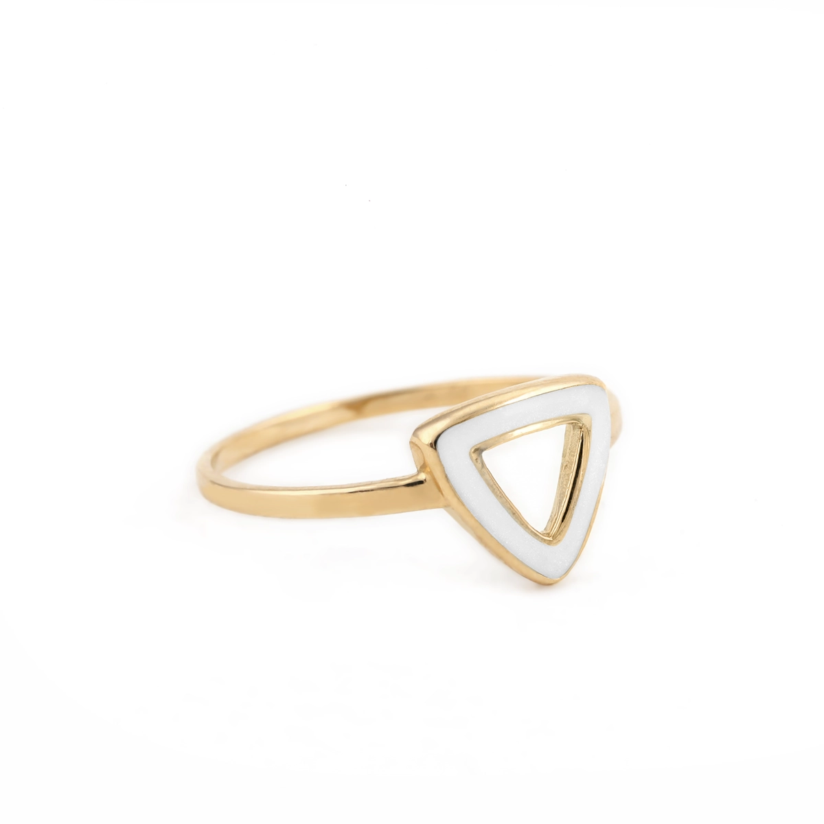 انگشتر طلا ظریف ماهورا سفید