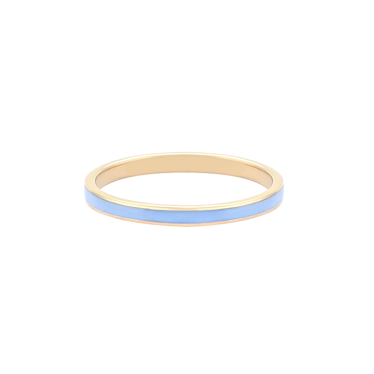 انگشتر طلا مینا آبی آسمانی