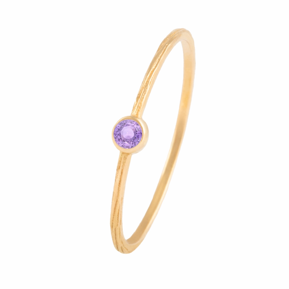 انگشتر طلا میلا بنفش