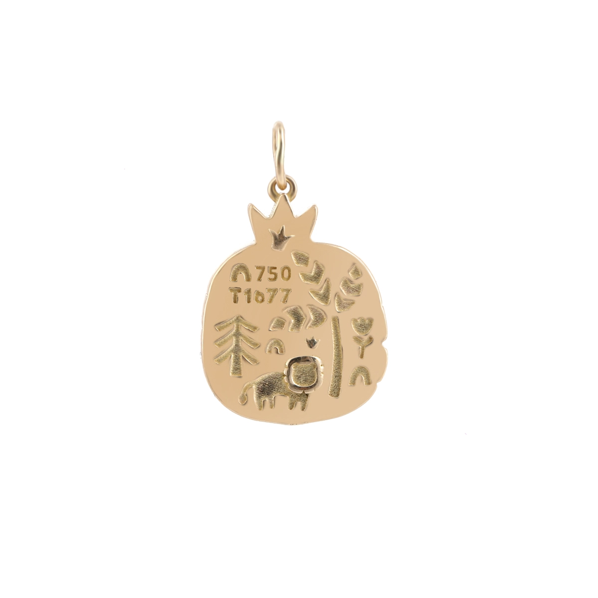 آویز گردنبند طلا شیر نارنجی