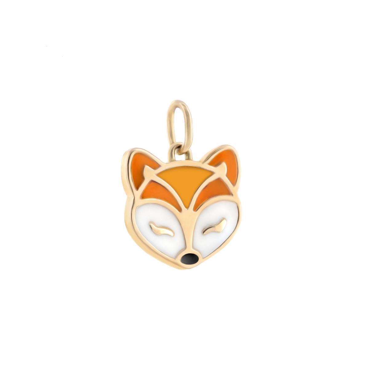 آویز گردنبند طلا فاکسی سفید