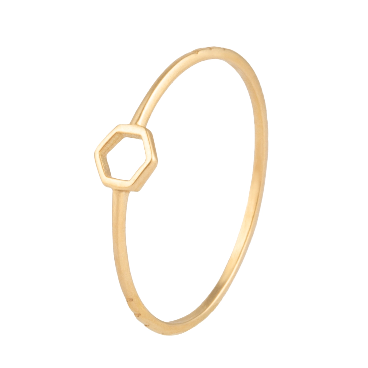 انگشتر طلا هگزا توخالی سه خط