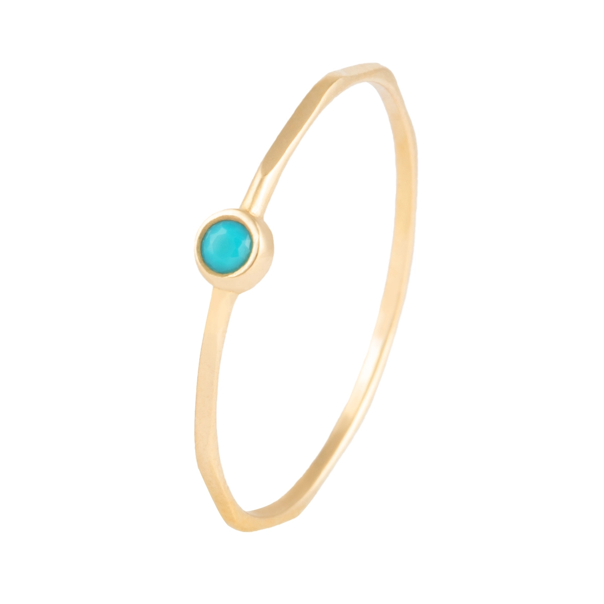 انگشتر طلا ظریف مهره فیروزه