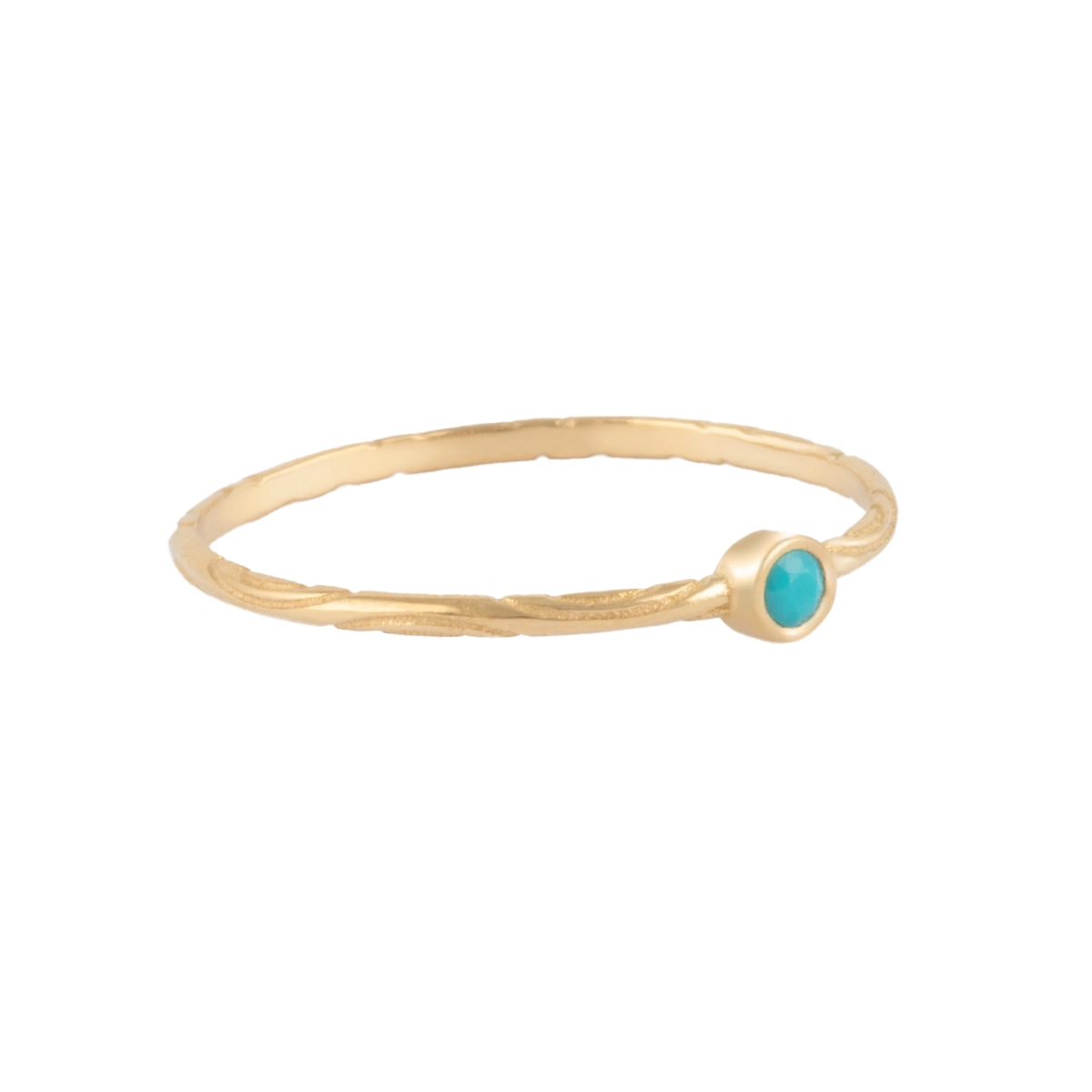 انگشتر طلا ظریف فیروزه ماد