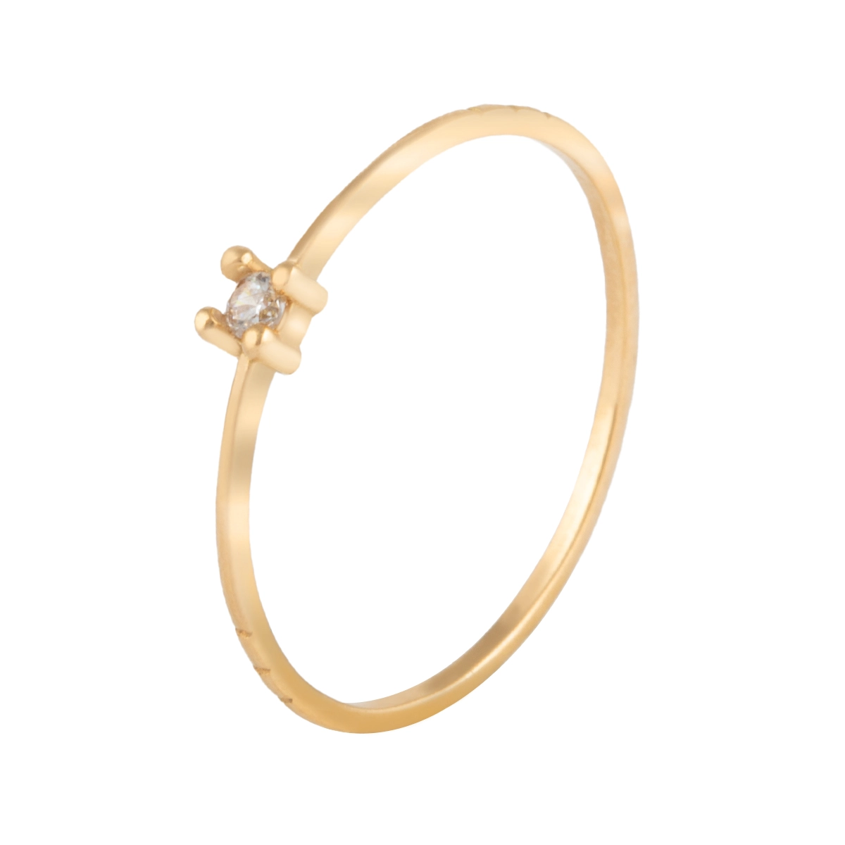 انگشتر طلا سولیتر سه خط نگینی