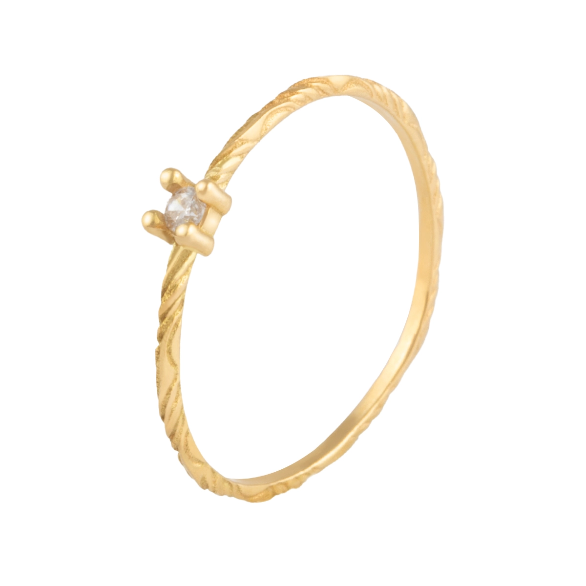 انگشتر طلا سولیتر هاشور