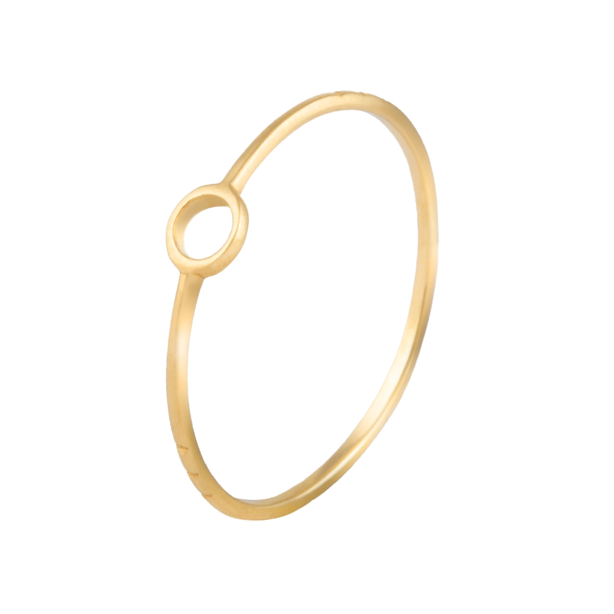 انگشتر طلا دایره توخالی سه خط