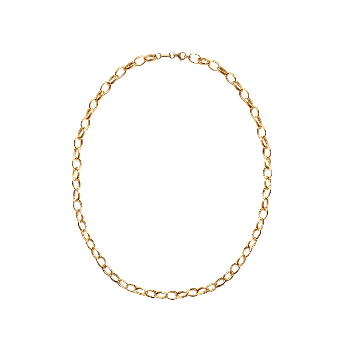 زنجیر طلا ظریف بیضی رولو