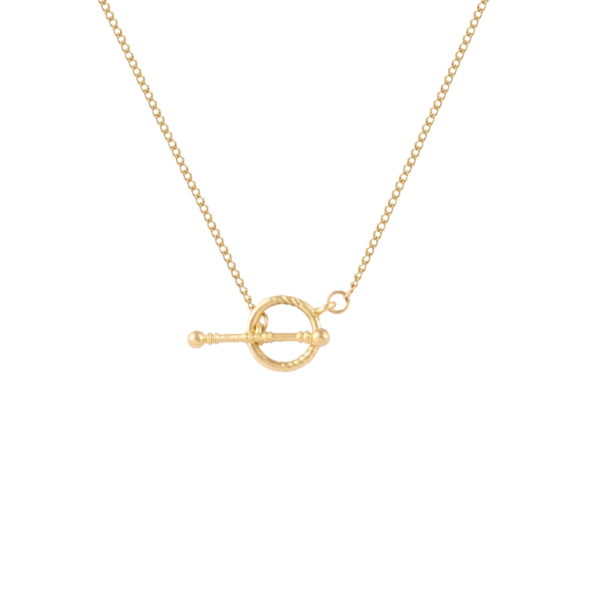 گردنبند طلا هاشور قفل تی