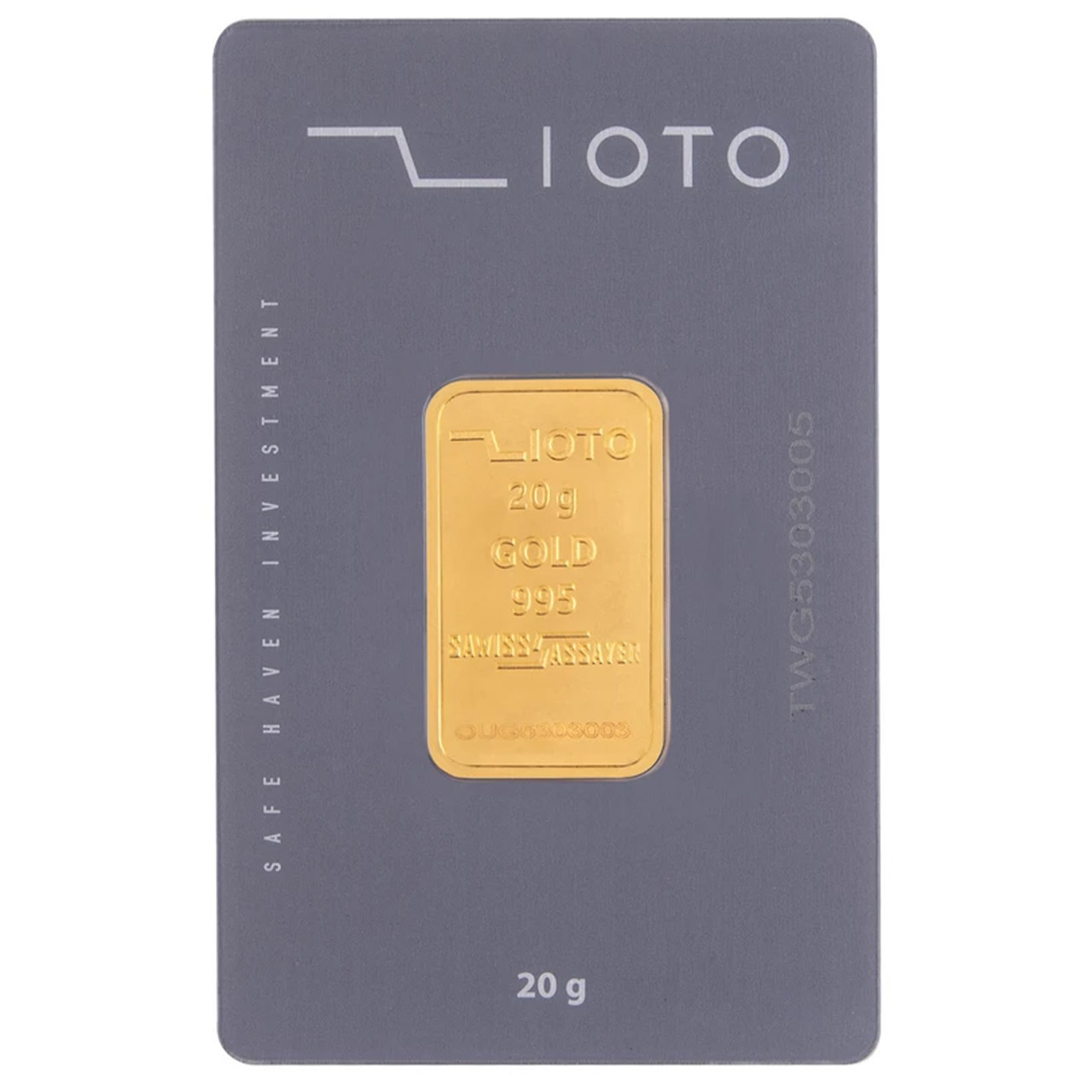 شمش طلا زیوتو ۲۰ گرمی ۲۴ عیار مدل Au-p20