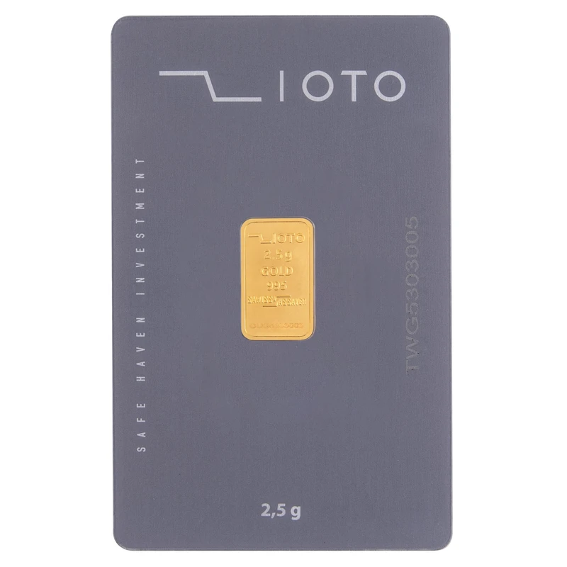 شمش طلا زیوتو ۲.۵ گرمی ۲۴ عیار مدل Au-p2.5