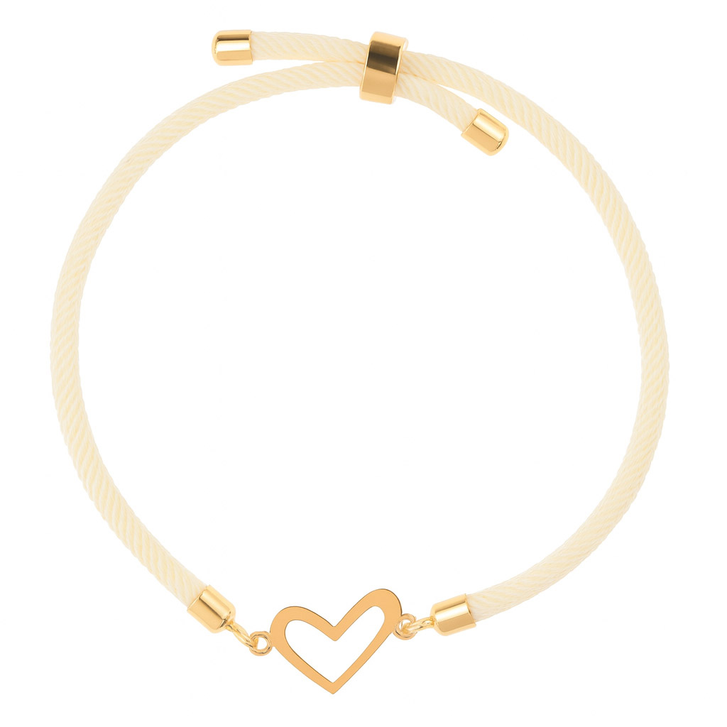 دستبند طلا ۱۸ عیار قلب