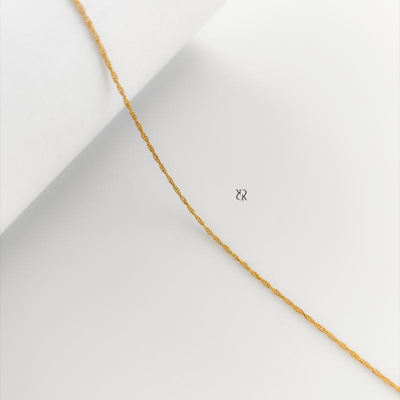 زنجیر زنانه طلا ۱۸ عیار زنجیر طلا طرح طنابی