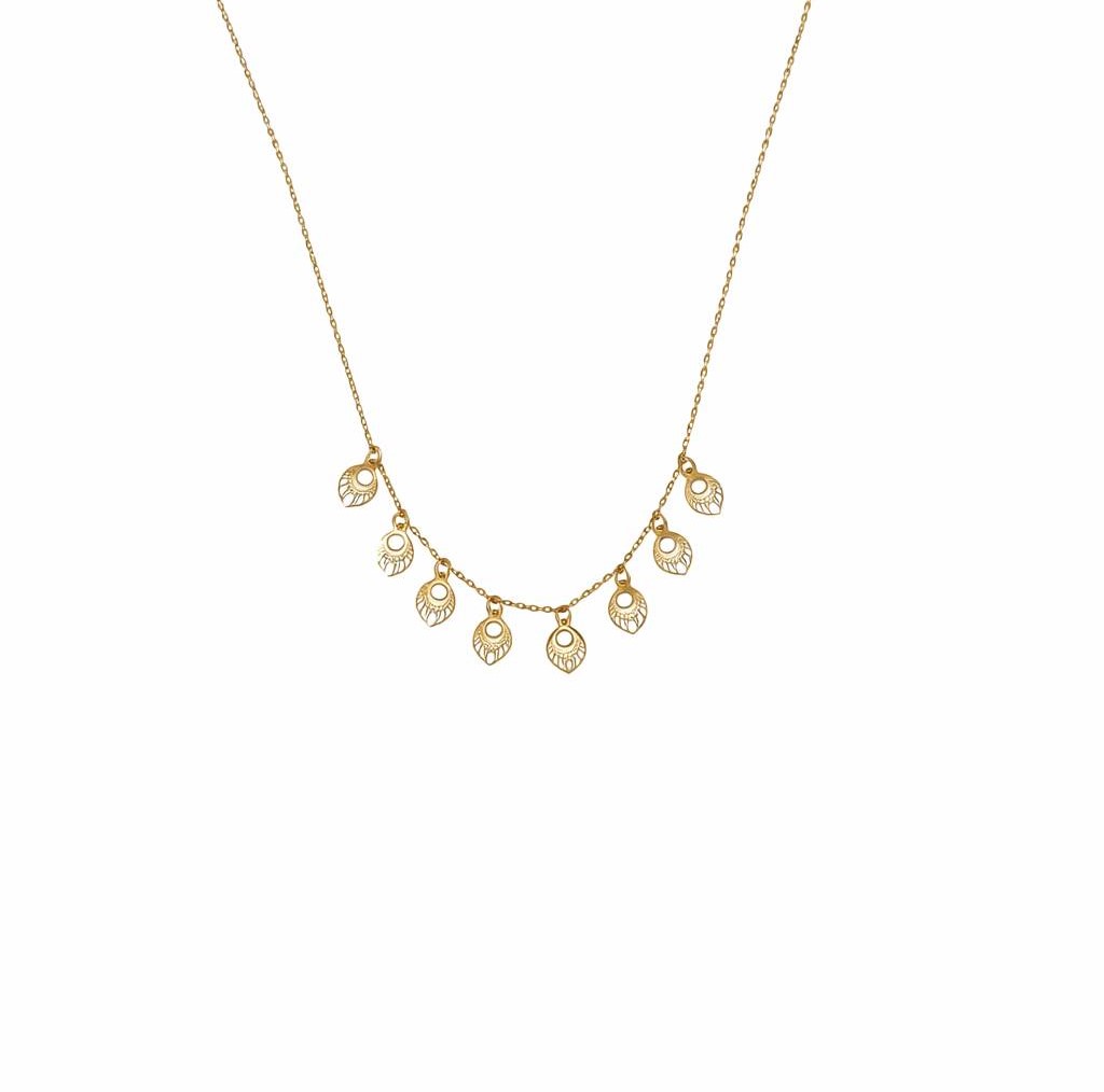 گردنبند زنانه طلا ۱۸ عیار پولکی