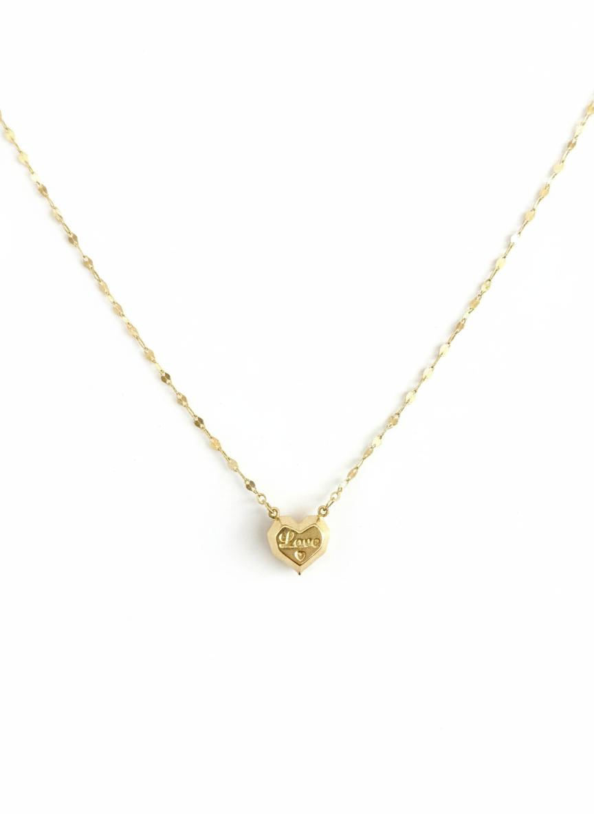 گردنبند زنانه طلا ۱۸ عیار گردنبند قلب love